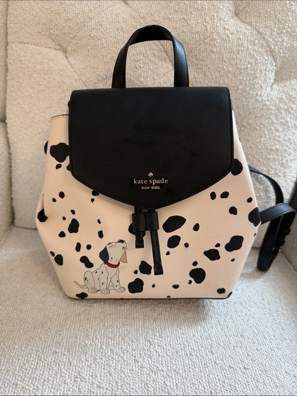 kate spade Black & White Dalmatian Spot Mini Backpack